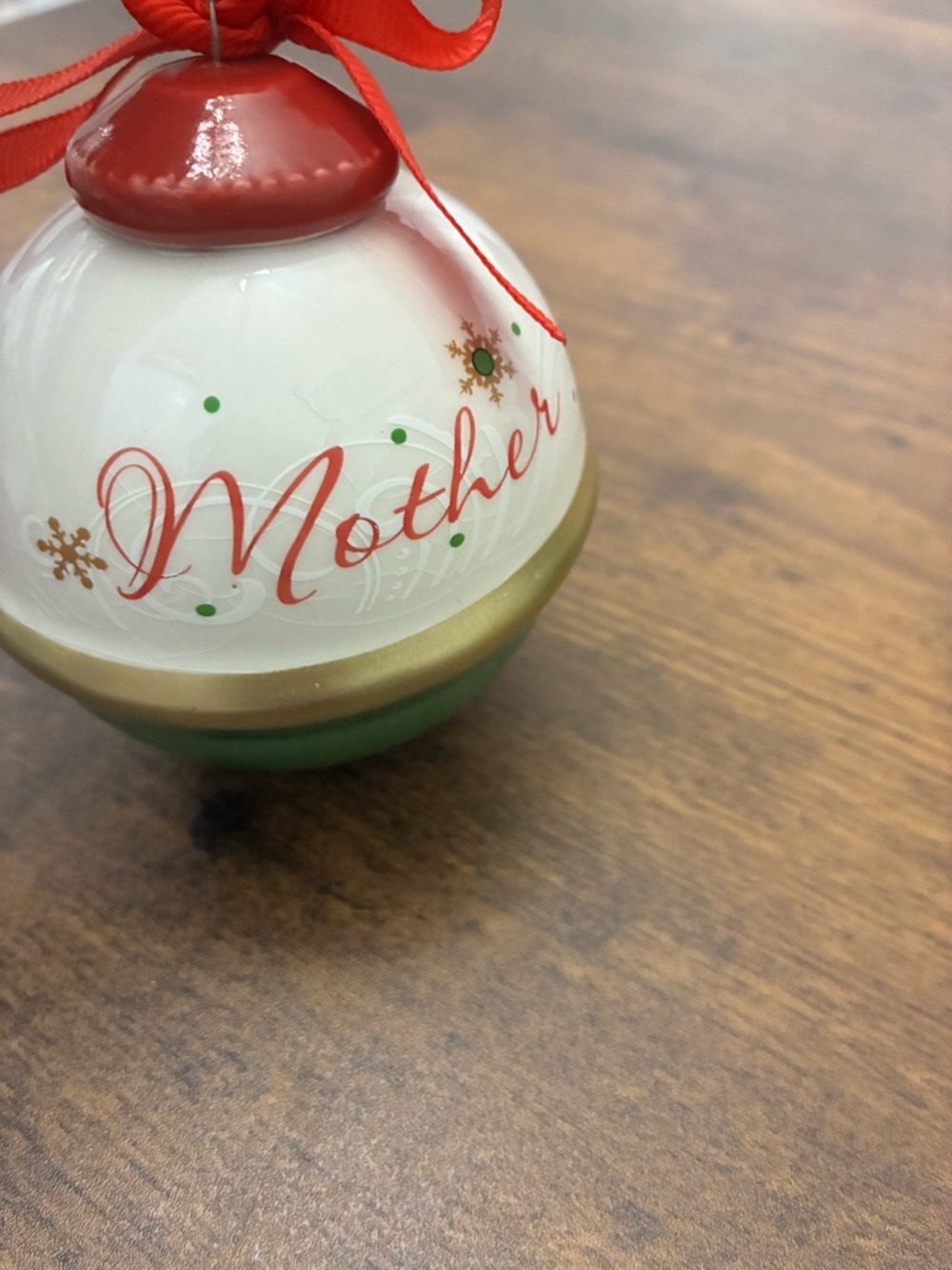 Mother & Father Ceramic Christmas Bell Ornaments - Picture 4 of 8